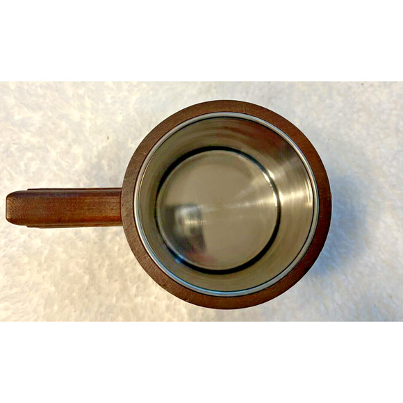 Wooden Beer Mug Stein with Stainless Steel Cup Liner Sword and Skull - Picture 2 of 8